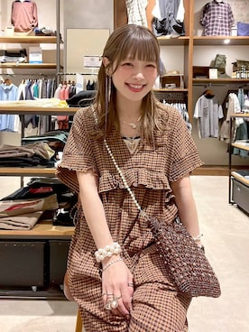 「アイテム（アクセサリー）」を使った、みきてぃ24さん（レディース・158cm）の春コーディネート