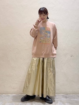 「niko and...（ニコアンド）のアイテム（スウェット）」を使った、みきてぃ24さん（骨格ウェーブ・レディース・158cm）の冬コーディネート