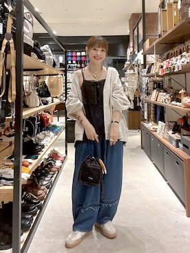 「niko and...（ニコアンド）の【NKJ 2025AW】REMAKE BARREL DENIM（デニムパンツ）」を使った、みきてぃ24さん（レディース・158cm）の夏コーディネート