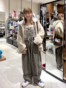 「アイテム（バレッタ/ヘアクリップ）」を使った、みきてぃ24さん（レディース・158cm）の冬コーディネート