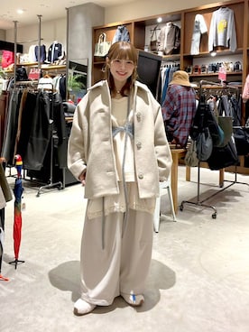 「体型カバー」｜「アイテム（ジャケット/アウター）」を使った、みきてぃ24さん（レディース・158cm）の冬コーディネート