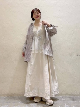 「niko and...（ニコアンド）のアイテム」を使った、みきてぃ24さん（骨格ウェーブ・レディース・158cm）の春コーディネート