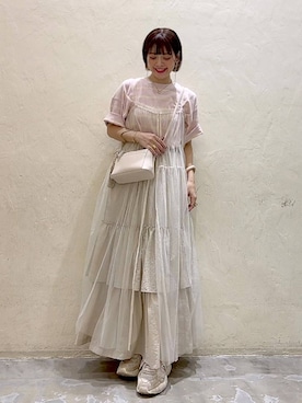 「niko and...（ニコアンド）のアイテム（アクセサリー）」を使った、みきてぃ24さん（骨格ウェーブ・レディース・158cm）の夏コーディネート