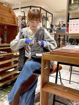 「アイテム（ベスト）」を使った、みきてぃ24さん（レディース・158cm）の秋コーディネート