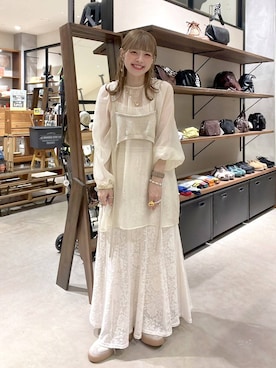 「niko and...（ニコアンド）のアイテム（アクセサリー）」を使った、みきてぃ24さん（レディース・158cm）の春コーディネート