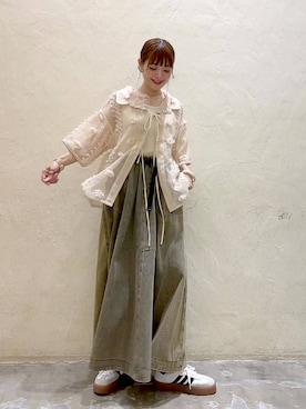 「niko and...（ニコアンド）のアイテム」を使った、みきてぃ24さん（骨格ウェーブ・レディース・158cm）の夏コーディネート