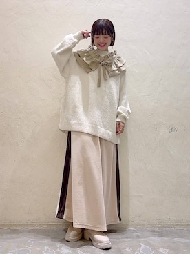 「niko and...（ニコアンド）のアイテム（ブーツ）」を使った、みきてぃ24さん（骨格ウェーブ・レディース・158cm）の冬コーディネート