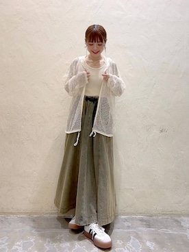 「niko and...（ニコアンド）のアイテム（アクセサリー）」を使った、みきてぃ24さん（骨格ウェーブ・レディース・158cm）の夏コーディネート