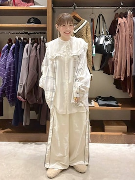 「niko and...（ニコアンド）のストラップシューズ / 抗菌消臭（パンプス、ベージュ系）」を使った、みきてぃ24さん（レディース・158cm）の秋コーディネート
