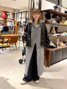 「アイテム（バレッタ/ヘアクリップ）」を使った、みきてぃ24さん（レディース・158cm）の冬コーディネート