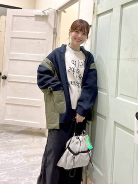 「niko and...（ニコアンド）のアイテム（ジャケット/アウター）」を使った、みきてぃ24さん（骨格ウェーブ・レディース・158cm）の秋コーディネート