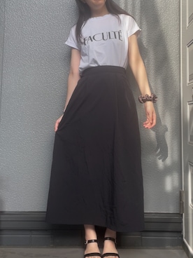 「SHEINのアイテム（サンダル、ブラック系）」を使った、annさん（レディース・165cm）の夏コーディネート