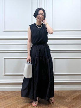「SDGs」｜「アイテム（ワンピース/ドレス）」を使った、michiko.iさん（レディース・160cm）の夏コーディネート
