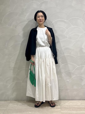 「SDGs」｜「アイテム（ワンピース/ドレス）」を使った、michiko.iさん（レディース・160cm）の春コーディネート