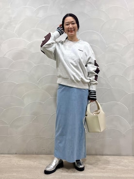「ADAM ET ROPÉ」｜「アイテム（スウェット）」を使った、michiko.iさん（レディース・160cm）の冬コーディネート