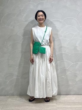 「SDGs」｜「アイテム（ワンピース/ドレス）」を使った、michiko.iさん（レディース・160cm）の春コーディネート
