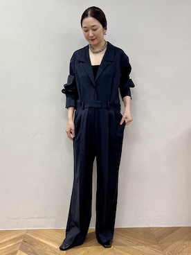 「アイテム（つなぎ/オールインワン）」を使った、michiko.iさん（レディース・160cm・30代）の秋コーディネート