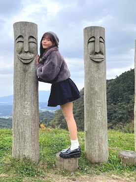 「Chico（チコ）のアイテム（その他アウター）」を使った、アルビーさん（レディース・158cm）の冬コーディネート