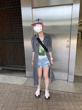 「B'2nd（ビーセカンド）のアイテム」を使った、pikapomさん（レディース・160cm）の夏コーディネート