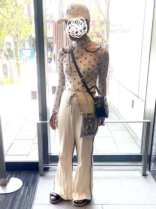HYSTERIC GLAMOUR メタルメッシュサコッシュ HYSTERIC GLAMOUR（ヒステリックグラマー）の「SATISFACTION