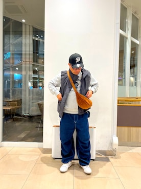 「アイテム（ダウンベスト）」を使った、H☆Mさん（メンズ・171cm）の秋コーディネート