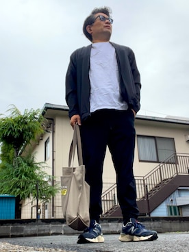 「アイテム（シューズ）」を使った、H☆Mさん（メンズ・171cm）の秋コーディネート