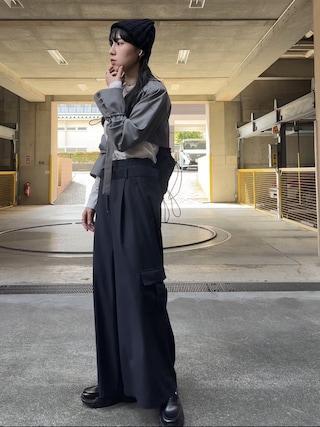 専用 UN3D. シースルー クロップドジャケット F UN3D.】クロップドジャケット - メルカリ