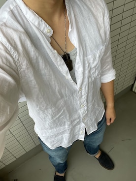 「三陽山長（サンヨウヤマチョウ）のアイテム」を使った、なおきさん（メンズ・170cm）の夏コーディネート