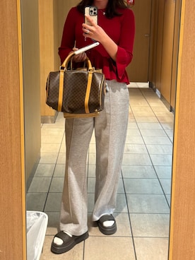「UNIQLO（ユニクロ）のアイテム（スウェットパンツ、グレー系）」を使った、りさるるさん（レディース・168cm）の夏コーディネート