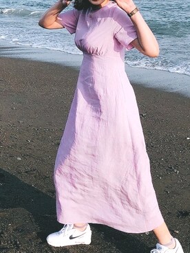 「BEAMS（ビームス）のアイテム（ワンピース/ドレス）」を使った、りさるるさん（レディース・168cm）の夏コーディネート
