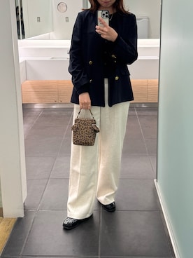 Mila Owen（ミラオーウェン）の「ノーカラーコクーン金釦ブレザー