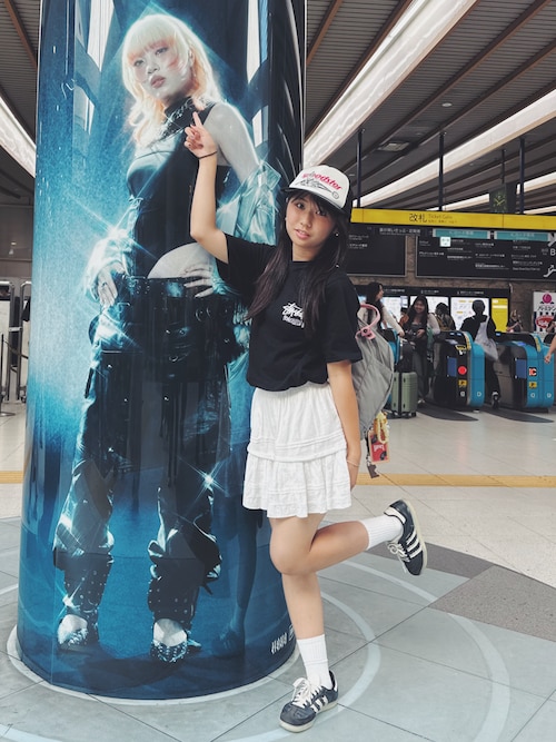 「Teem Store(チームストア)のフリルレース ティアードミニスカート【インパン付】(スカート)」を使った、nikoさん(キッズ・156cm)の秋コーディネート