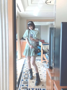 「GHOSPELL（ゴスペル）のアイテム（ワンピース）」を使った、akoさん（レディース・165cm）の秋コーディネート