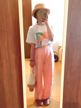 「CONVERSE（コンバース）のconverse（コンバース） ALL STAR OX（オールスターOX）（スニーカー）」を使った、anさん（レディース・155cm）の夏コーディネート