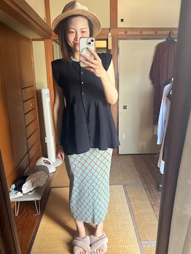 「アイテム（ワンピース/ドレス、その他）」を使った、yoyoさん（レディース・168cm）の夏コーディネート