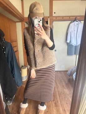 「FRAMeWORK（フレームワーク）のアイテム」を使った、yoyoさん（レディース・168cm）の冬コーディネート