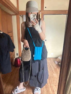 「UN3D.(アンスリード)のアイテム」を使った、yoyoさん(レディース・168cm)の夏コーディネート