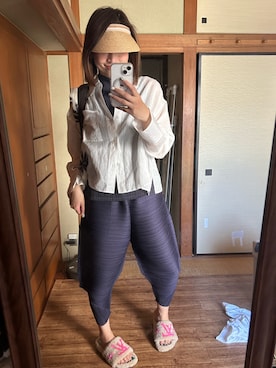 「Helen Kaminski（ヘレンカミンスキー）のアイテム」を使った、yoyoさん（レディース・168cm）の夏コーディネート