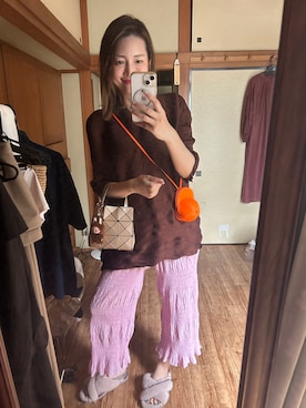 「アイテム（トップス）」を使った、yoyoさん（レディース・168cm）の秋コーディネート