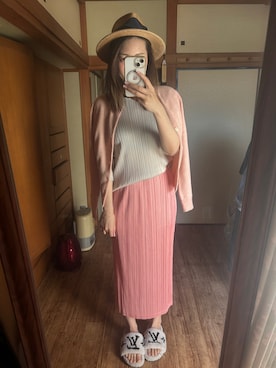 「PLEATS PLEASE（プリーツプリーズ）のアイテム」を使った、yoyoさん（レディース・168cm）の春コーディネート