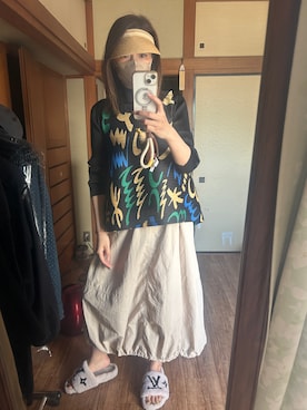 「PLEATS PLEASE（プリーツプリーズ）のアイテム（トップス、その他）」を使った、yoyoさん（レディース・168cm）の春コーディネート