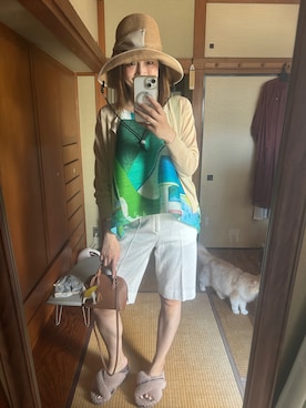 「HERMES（エルメス）のアイテム」を使った、yoyoさん（レディース・168cm）の夏コーディネート