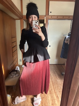 「アイテム（トップス）」を使った、yoyoさん（レディース・168cm）の秋コーディネート