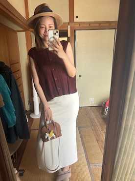 「PLEATS PLEASE（プリーツプリーズ）のアイテム」を使った、yoyoさん（レディース・168cm）の夏コーディネート