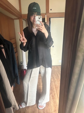 「CONVERSE ALL STAR（コンバースオールスター）のアイテム」を使った、yoyoさん（レディース・168cm）の夏コーディネート
