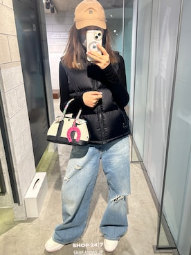 「HERMES（エルメス）のアイテム」を使った、yoyoさん（レディース・168cm）の冬コーディネート