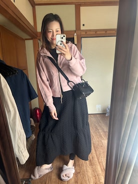 「アイテム（モカシン/デッキシューズ）」を使った、yoyoさん（レディース・168cm）の秋コーディネート