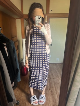 「PLEATS PLEASE（プリーツプリーズ）のアイテム」を使った、yoyoさん（レディース・168cm）の夏コーディネート