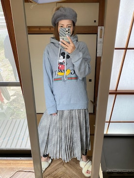 「Rodeo Crowns（ロデオクラウンズ）のアイテム（ハンチング/ベレー帽）」を使った、yoyoさん（レディース・168cm）の秋コーディネート