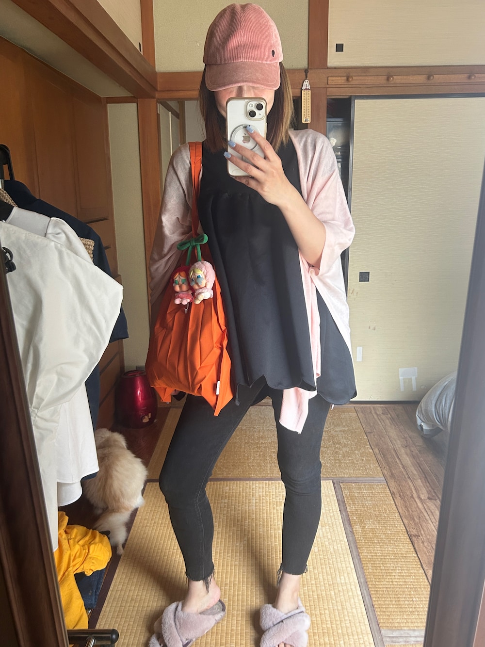 「Helen Kaminskiのアイテム（キャップ、ピンク系）」を使った、yoyoさん（骨格ナチュラル・レディース・168cm）の春コーディネートの1枚目の写真